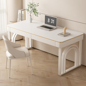 מודרני קרם סגנון הביתה משרד שולחן עבודה בוס עבודה עם קליגרפיה תכונות כתיבה קליגרפיה - Product Image 4