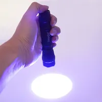 UniqueFire 501B 널리 적용 자외선 블랙 라이트 유연한 줌 미니 휴대용 블랙 안경 보라색 UV 토치 손전등