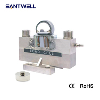 Sensor de Carga de Resistencia de Viga de Cizallamiento de Doble Extremo QS SantWell 50t, Analógico, de Acero Aleado, Impermeable IP67 IP68, para Medición de Peso