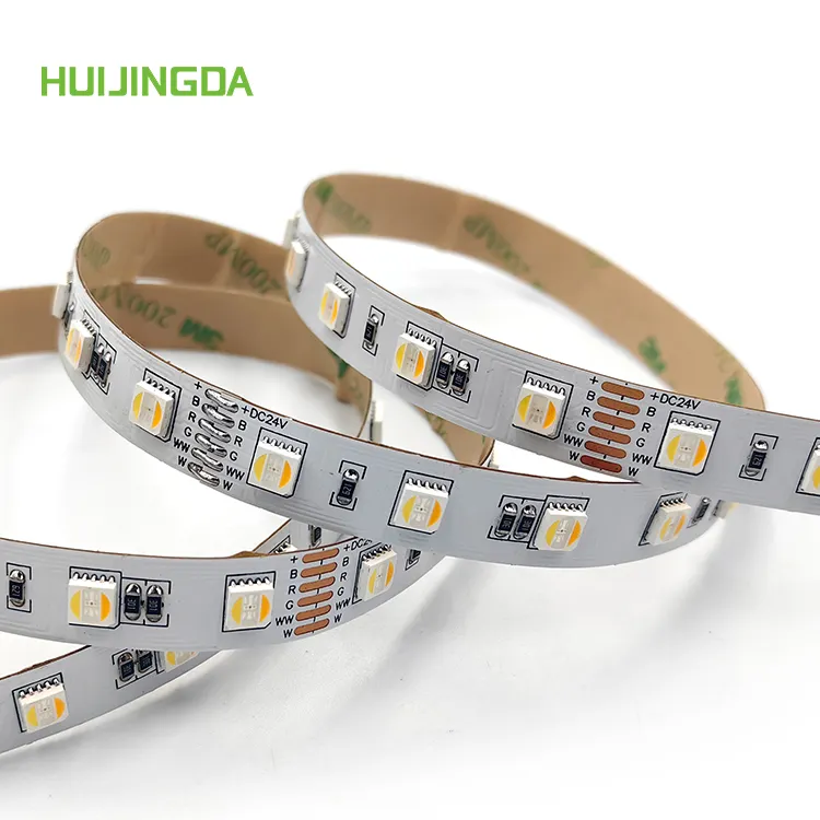 Wholesale DC24V 5050 SMD RGB+CCT RGBWC 12mm PCB 60leds/m Light-dimmer Led Strip Light