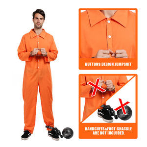 Disfraces de Pareja para Adultos, Halloween 2026, Disfraces de Cosplay de Prisionero Travieso Naranja - Product Image 3