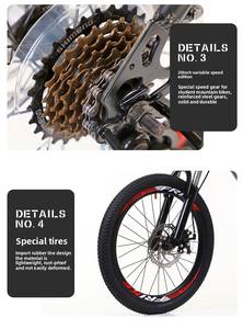 <span class=keywords><strong>Vélo</strong></span> de montagne pour enfants à 21 vitesses, 20, 18, 22, 24 pouces, <span class=keywords><strong>siège</strong></span> réglable, cadre en acier, <span class=keywords><strong>vélo</strong></span> <span class=keywords><strong>junior</strong></span> robuste avec pédales ordinaires - Product Image 3