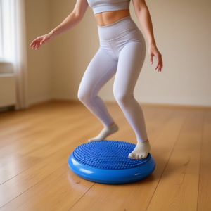 Tapis d'équilibre bleu de 33 cm, demi-ballon pour une meilleure stabilité et un entraînement de l'équilibre - Product Image 2