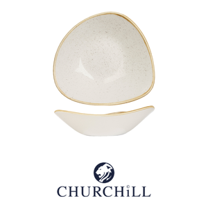 Bol triangulaire blanc Stonecast 15 cm blanc moucheté Churchill Swhstrb6 - Product Image 4