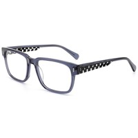 FD5672 Montures optiques carrées surdimensionnées en acétate pour hommes, style professionnel, Monturas De Acetato