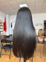 Perruque de cheveux humains vierges chinois SHY Premium, qualité salon, cheveux Remy, entièrement nouée à la main, coupe dégradée, commande en gros