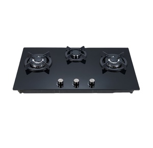 Cuisinière à gaz de <span class=keywords><strong>cuisine</strong></span> à 3 brûleurs Allumage électronique Intégré Verre trempé <span class=keywords><strong>Fonte</strong></span> Céramique Aluminium pour GPL pour la <span class=keywords><strong>cuisine</strong></span> - Product Image 1