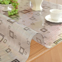 Nappe en PVC Imprimée au Laser de Haute Qualité, Imperméable, Anti-taches, Motif Marbre Transparent, Toile cirée pour Table à Manger à Domicile