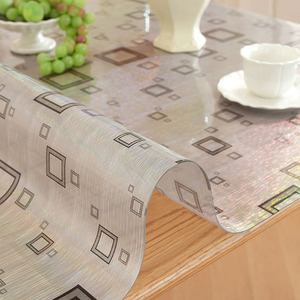 Tovaglia in PVC di Alta Qualità Stampata al Laser, Impermeabile, Antimacchia, Trasparente con Motivo Marmorizzato per <span class=keywords><strong>Tavolo</strong></span> da <span class=keywords><strong>Pranzo</strong></span> - Product Image 3