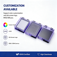 Caja de Gel ESD para Semiconductores, Material ABS+ESD, Certificación ROHS, Bandeja Autoadhesiva al Vacío para Chips, Componente Electrónico de Precisión