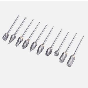 10 adet Tungsten karbür freze kesicisi döner matkap takım 2.35/3mm 1/8 ''Shank matkap uçları çift elmas Metal taşlama ağaç İşleme - Product Image 5