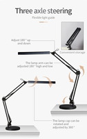 Lampe de bureau moderne réglable en métal avec pince FX310, lumière de lecture à bras long flexible, dimmable USB DC pour bureau, étude, chambre