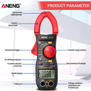 ANENG ST170 Digital Clamp Meter Multimeter 500A AC/DC-Spannungs tester 1999 Zählt den NCV-Ohm-Dioden test widerstand der Hz-Kapazität - Product Image 2