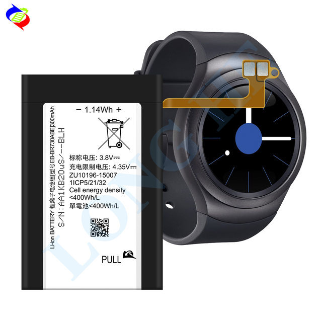 Battery for Samsung watch Gear S2 3G Version R730 SM-R600 SM-R7320 SM-R7300 SM-R7200 EB-BR730ABE 300mAh
