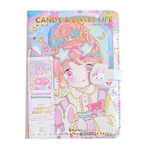Carnet A6 en cuir souple 64k avec boucle magnétique, mignon, pour écolière, vente en gros, journal intime pour fille, cadeau - Product Image 5