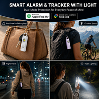 Traceur Anti-Perte Double Système avec Alarme Personnelle Sonore 130dB Compatible Apple Find My et Android Find Hub, Localisateur Intelligent pour Clés de Voiture