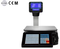 Timbangan Label Barcode Digital Plastik Nirkabel WiFi 15kg LCD dengan Printer Thermal Penghitung Harga Eceran Indonesia Cepat