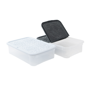 Belli E Forti Classic Storage Box <b>with</b> Wheels 570x390x145mm <b>Under</b> <b>Bed</b> Storage White Grey PP Italy - Product Image 3