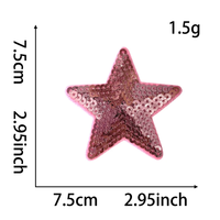 En gros, Patch étoile à paillettes marron, brodé, à cinq branches, en feutre non tissé, thermocollant pour vêtements, sacs et chaussures
