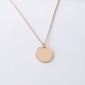 2025 yeni varış kadın geometrik 15/20mm yuvarlak sikke kolye vable vable zincir bağlantı altın kaplama paslanmaz çelik 45cm uzunluk - Product Image 6