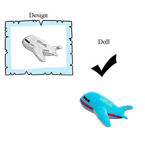 Özel karikatür havayolları modeli peluş yastık uçak oyuncak bebek çocuk için doldurulmuş oyuncak - Product Image 4