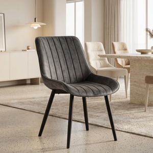 <span class=keywords><strong>Sedie</strong></span> <span class=keywords><strong>da</strong></span> <span class=keywords><strong>Pranzo</strong></span> Moderne di Lusso in Stile Nordico, Rivestite in Velluto con Struttura in Metallo per Cucina, Caffè, Hotel e Ristoranti - Product Image 4