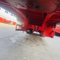 Semi-remorque utilitaire à ridelles ouvertes en acier, 2 ou 3 essieux, 40 tonnes, avec timon de tirage et train de roulement robuste