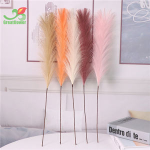 Bas quantité minimale de commande 61.5CM Long Herbe De <span class=keywords><strong>Pampa</strong></span> <span class=keywords><strong>Artificielle</strong></span> Haute Tiges Moelleuses Séchées Faux Grappes D'herbe Plante pour Mariage Vase Filler Décor - Product Image 4