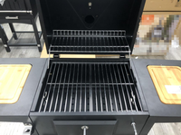 Vente chaude En Plein Air Viande Fumeur Charbon De Bois Acier Barbecue Grill Chariot Pour Camping Jardin Patio