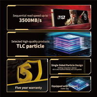 ITGZ io GB/1 ive NVMe M.2 SSD ، محرك PCIe الداخلي ذو الحالة الصلبة للكمبيوتر المحمول وسطح المكتب ، ومحرك الألعاب عالي السرعة ومحرك التشغيل