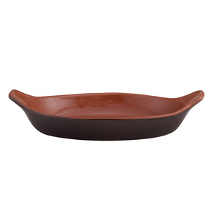 จานเสิร์ฟวัลคาเนีย โอวัล เทอร์ราคอตต้า 35 × 8.6 ซม. สีน้ำตาลทูโทน - Product Image 1