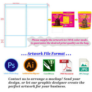 ถุงหมอนพลาสติกอลูมิเนียมฟอยล์ปิดผนึกครีบสำหรับบรรจุอาหารขนมยืดหยุ่นได้พิมพ์ลายแบบกำหนดเองป๊อปคอร์นและชิป - Product Image 6