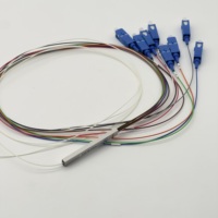 Divisor PLC de Fibra Óptica Mini 1*8 SC/APC SC/UPC para Red FTTH con Soporte POE/GPRS, Longitud de Onda 1260-1650nm