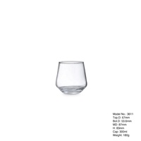 Verre sans pied à fond plat de 300 ml avec logo personnalisé pour cadeaux d'entreprise, faveurs de mariage, événements, restaurants, traiteurs, événements OEM