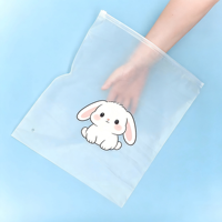 Sac à fermeture éclair en plastique PE écologique givré, imprimé offset avec logo de marque, finition mate, refermable, pour emballage de vêtements (personnalisable)