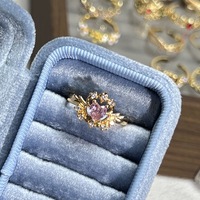 Vente en gros de bagues en oxyde de zircon pour femmes, bagues géométriques incrustées de pierres métalliques, bijoux, bagues en cristal de zircon de couleur mélangée