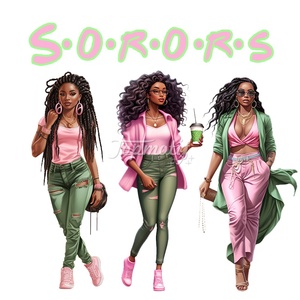 Meilleures ventes Nouveaux produits Soror Afro Girl Alpha <span class=keywords><strong>kappa</strong></span> Sororité Dtf Impression Fer sur Autocollants de transfert de chaleur - Product Image 2