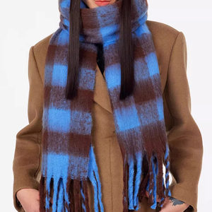 Sciarpa Calda a Quadri Intramontabile Stile <span class=keywords><strong>Old</strong></span> Money, Isolante per l'Inverno Freddo, Versatile per Viaggi Quotidiani, Regalo Aziendale per Coppie - Product Image 5