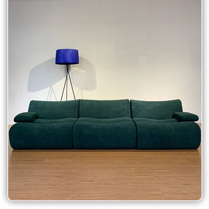 Sofá Seccional Moderno en Forma de L de 3 Plazas, Tapizado en Tela, sin Marco, con Espuma de Alta Densidad, para Sala de Estar, Apartamento u Hotel - Product Image 5