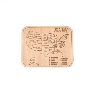 Wooden Puzzle Toy Custom World <strong>Map</strong> Jigsaw Montessori Puzzle Toy DIY <strong>Map</strong> for Kids - Product Image 1