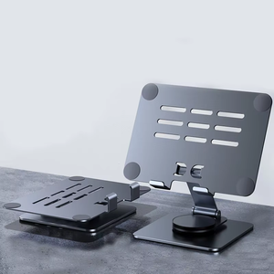 Portable Flexible 360 Degree <b>Rotating</b> Laptop Stand Metal Adjustable Desktop Table Riser Bracket for Indoor Use Foldable Computer - Product Image 5