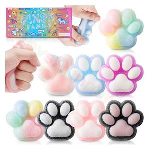 Wholesale Bulk 24PCS Kawaii Cat Paw Squishy Toys Anti-Stress Sensory Fidget Ball Slow Rise Mochi Texture Sensory Squeeze Toys - Product Image 1