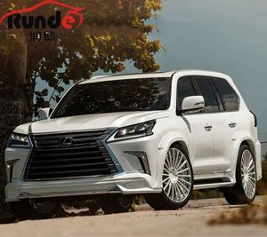 Runde – matériau en Fiber de carbone pour Lexus <span class=keywords><strong>LX570</strong></span> 2016-2019, Kit de carrosserie wade modifié, lèvre avant, sourcils de roue, lèvre arrière, aile moyenne - Product Image 1