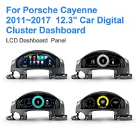 Nouvel écran LCD de tableau de bord numérique de 12,3 pouces pour Porsche Cayenne 958 2011-2017, compteur de vitesse, cockpit virtuel, Carplay, écran fantôme