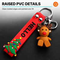 Gantungan Kunci Karet PVC Lunak 3D/2D Bentuk Kustom Logo Kustom Tahan Air Cetak Letterpress Gantungan Kunci Promosi Carabiner