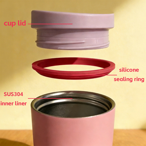 Taza Térmica de Acero Inoxidable, Taza de Café <span class=keywords><strong>con</strong></span> Aislamiento de Doble Pared, Termo a Prueba de Fugas, Tazas de Viaje de Acero Inoxidable para Beber Directamente - Product Image 3