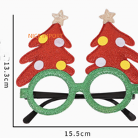 Lunettes de Noël vertes style pentagramme pour décorations de Noël, fournitures de fête pour enfants, articles de Noël, montures