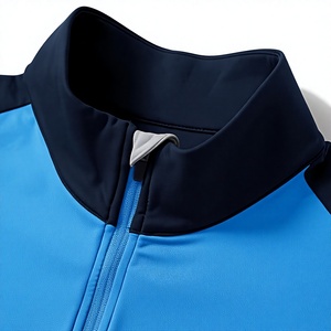 Camiseta Casual de Manga Larga para Hombre con Cierre de Cremallera, Cuello Alto, Secado Rápido, Poliéster, Diseño Color Block, para Otoño - Product Image 6