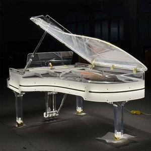 Piano mécanique acoustique à queue à 88 touches, texture transparente en cristal acrylique personnalisable - Avec système de lecture automatique, lumières <span class=keywords><strong>LED</strong></span> - Product Image 2