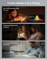 Lampes de lecture LED portables miniatures rechargeables par USB C, à intensité variable, Glocusent Fcc Ce Rohs, à clipser, pour la lecture au lit